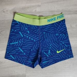 Nike Pro Women’s 3” Blue Graphic Training Shorts